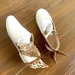 Sophia Webster Mini Evangeline Infant Size US 29- White and Rose Gold *